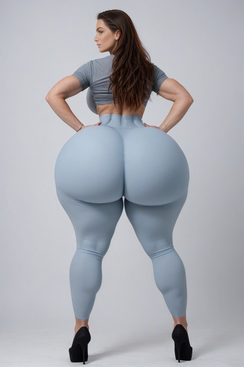 Hyper Huge Bubble Butt, Full Body, Fit AI Porn