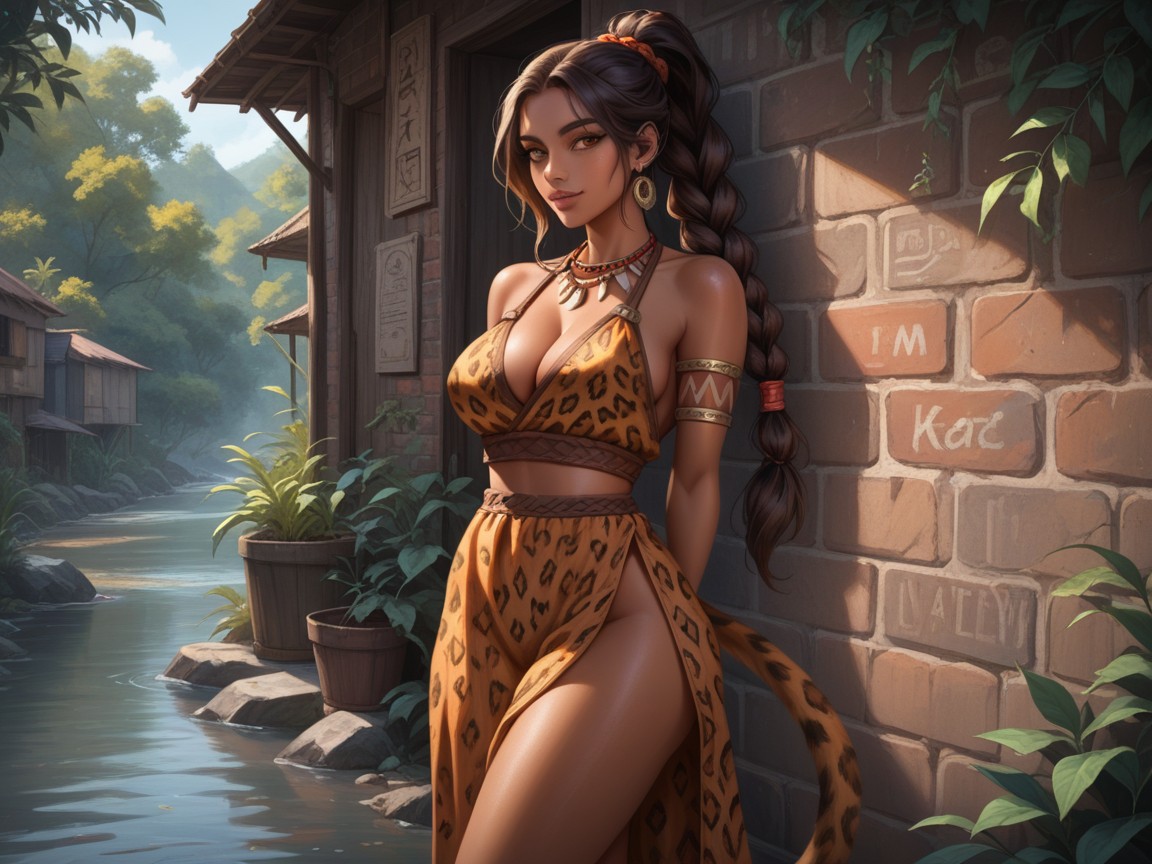 Bust And Hips Proportionate, Curved Breasts, Areola Peek Hentai AI Porn