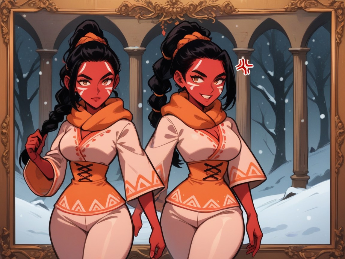 Tiara, Rounded Shoulders, Laughing AI Porn