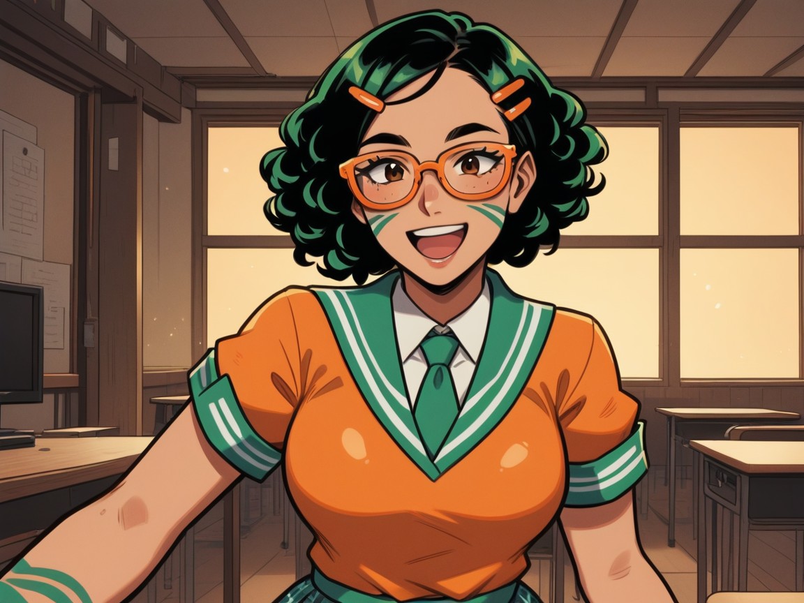 Bust And Hips Proportionate, Proud Face, Curved Breasts AI Porn