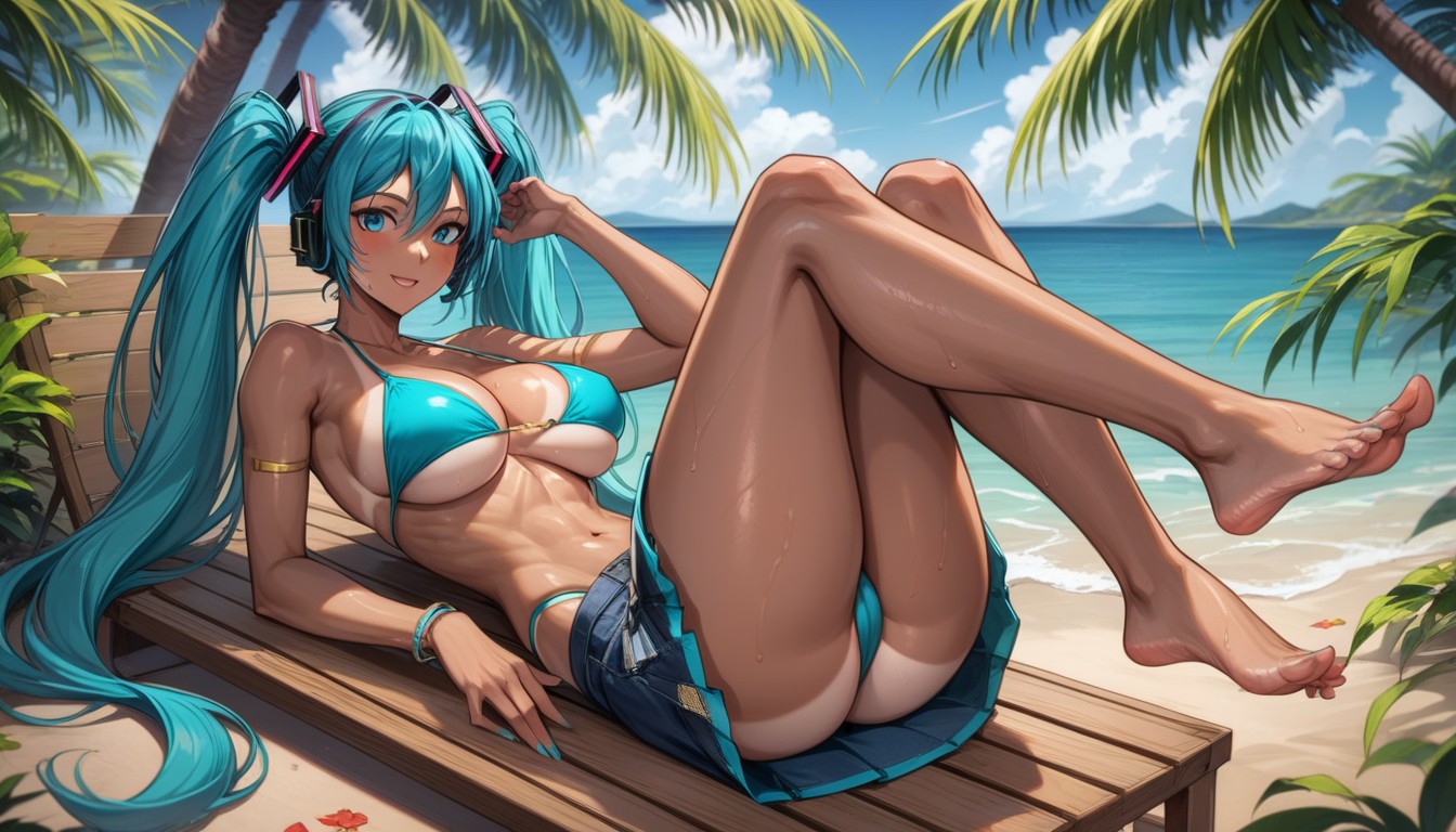 An Impressive Curvaceous Figure Showcasing A Massive And Alluring Ass, And Thick, Sweaty Hentai AI Porn