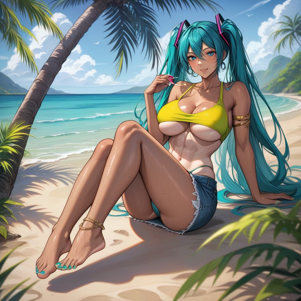 Dynamic And Lively, Vibrant Colors, Brazilian Hatsume Miku Hentai IA