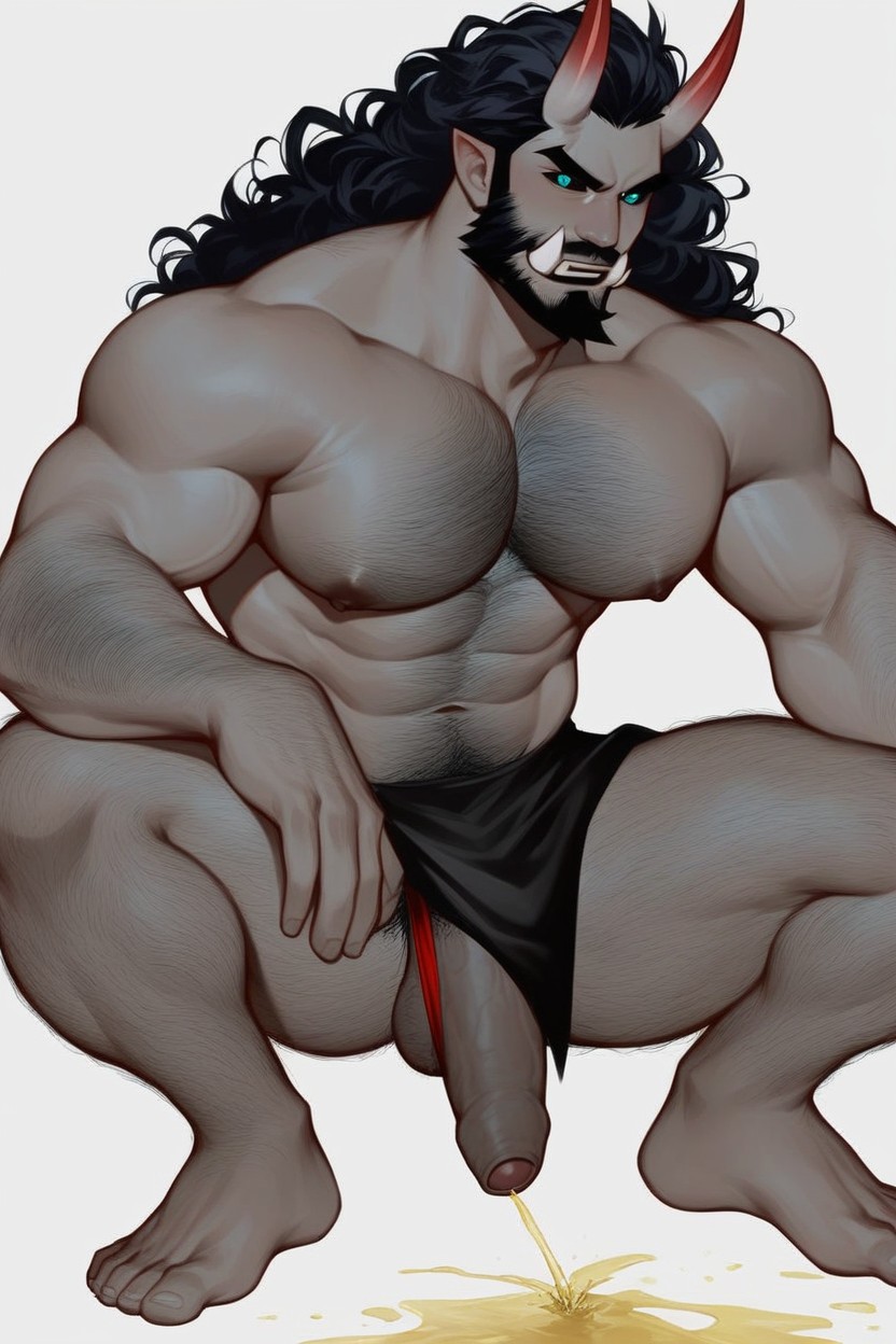 Tusks, Mustache, Angry AI Gay Porn