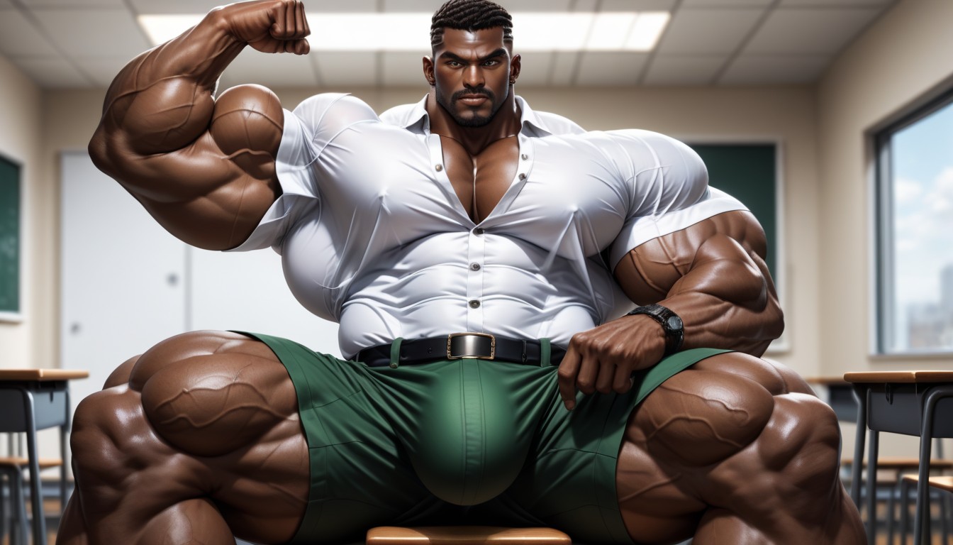 Hyper Muscle, Hyper Bodybuilder, Giant AI Gay Porn