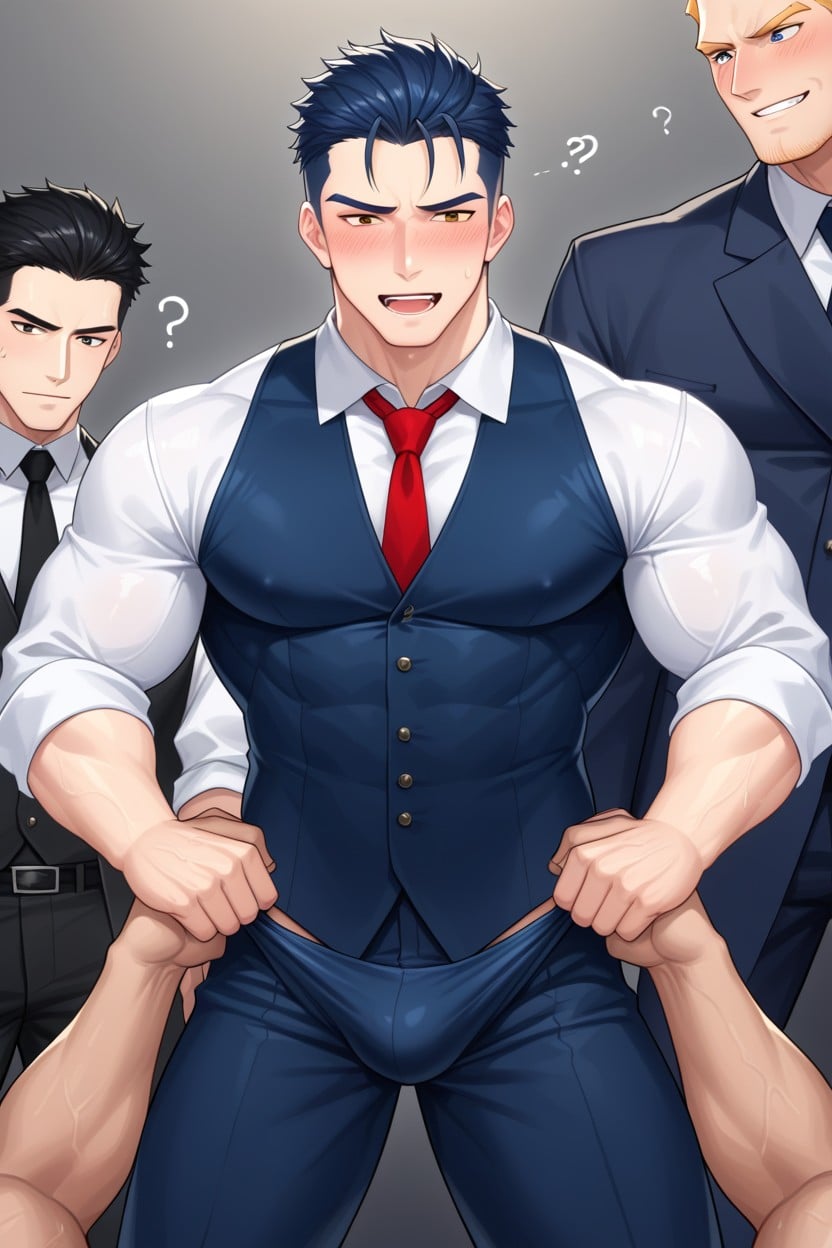 Love Triangle, In The Office, Arms Tug Of War AI Gay Porn
