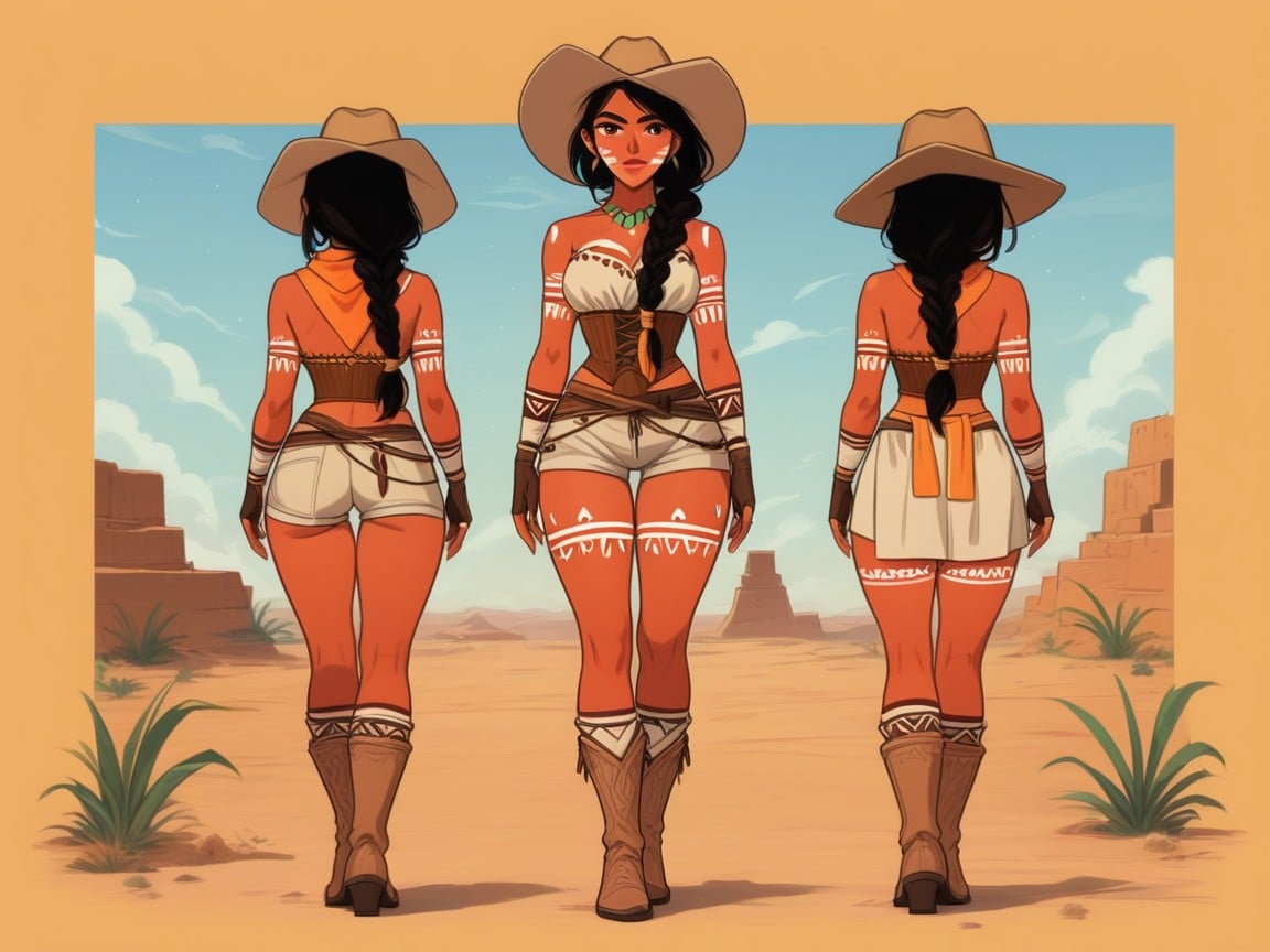 Tribal Raider, Lean Body, Snatched Waist AI Porn