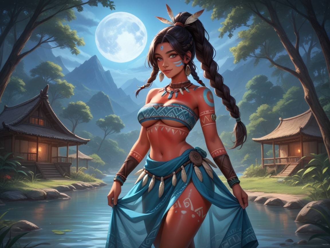 Waist Length Ponytail, Proud Face, Long Length Hentai AI Porn