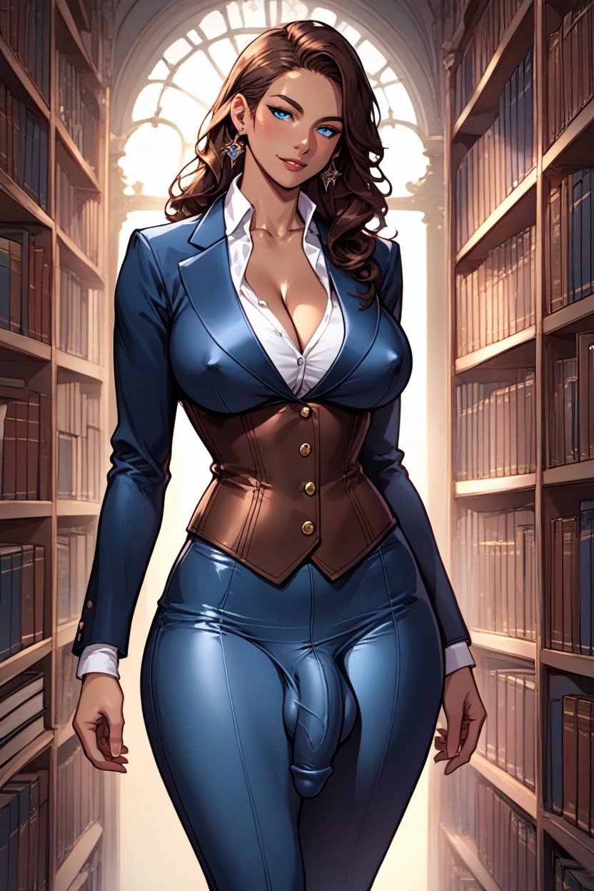 Backlit, Blue Hour, Cleavage AI Porn
