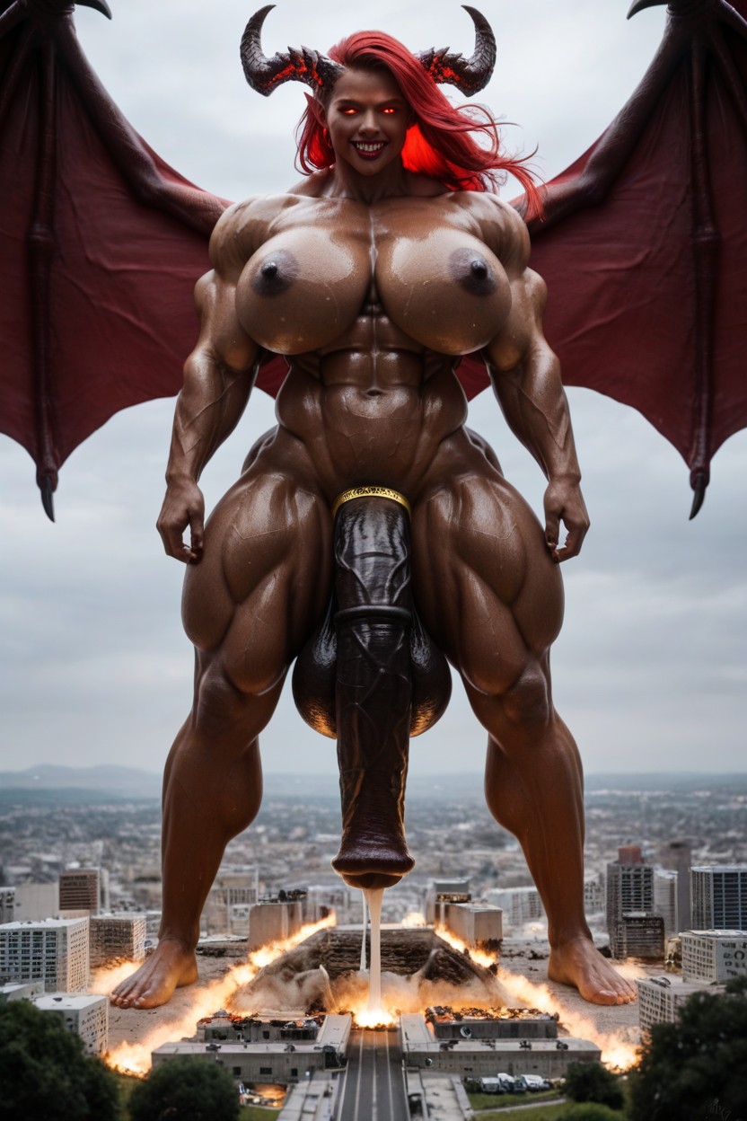Big Dragon Horns, Giant, Massive Flaccid Black Equincock Porno shemale IA