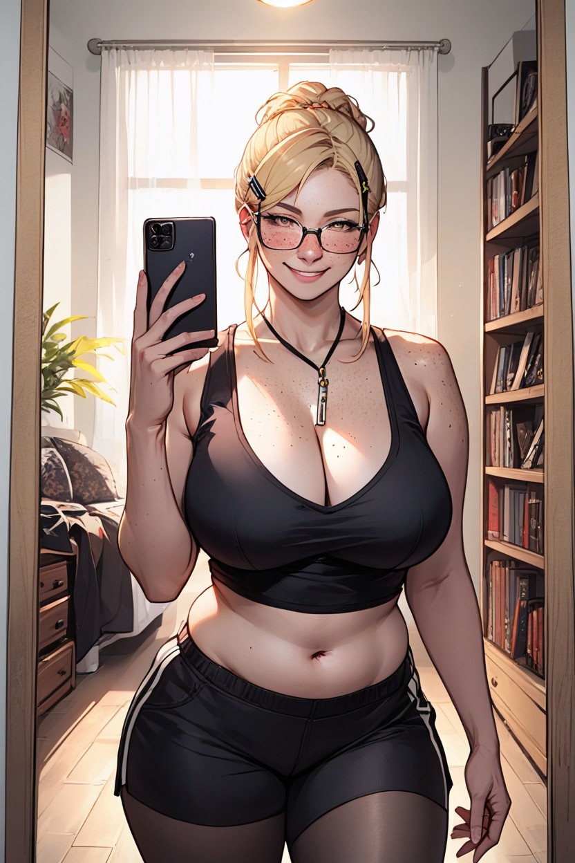 Hard Light, Eyes Wide Open, Navel Exposed Hentai AI Porn