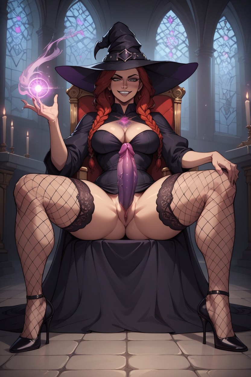 Visible Pussy, Magic Penis, Deep Cleavage AI Porn