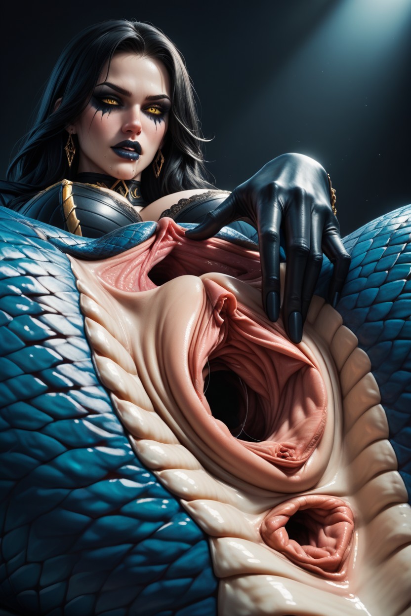 Erect Clitoris, Huge Clitoris, Monster Whale Queen Furry AI Porn