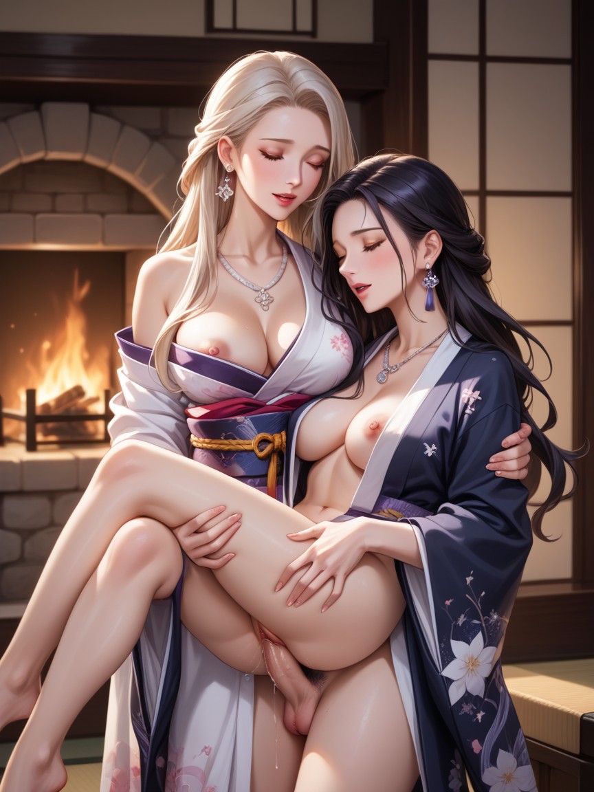 Earrings, Skinny, Night Time Hentai AI Porn
