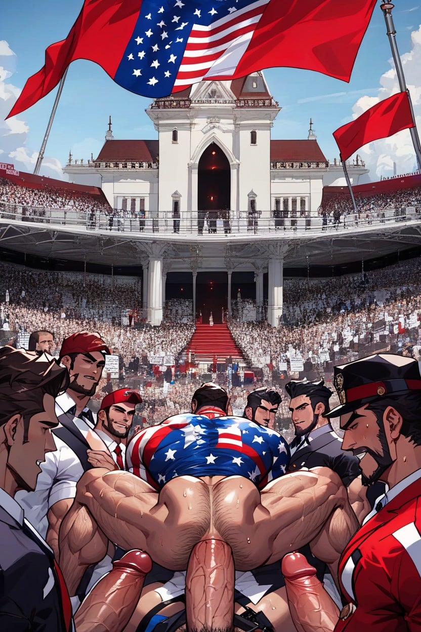 Veiny Dick, Red-white-and-blue, Debate Stage Porno gay IA