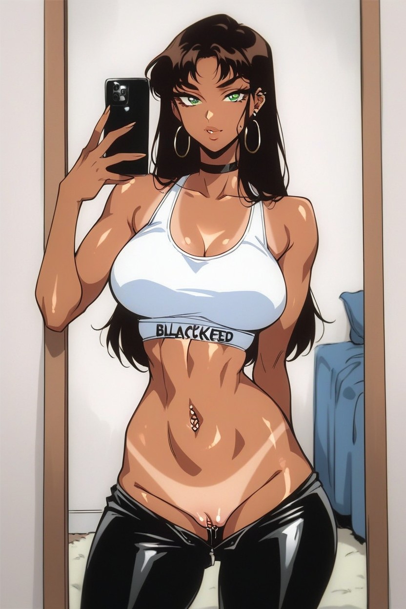 Blacked Bra, Black Choker, Naked Tits Hentai AI Porn