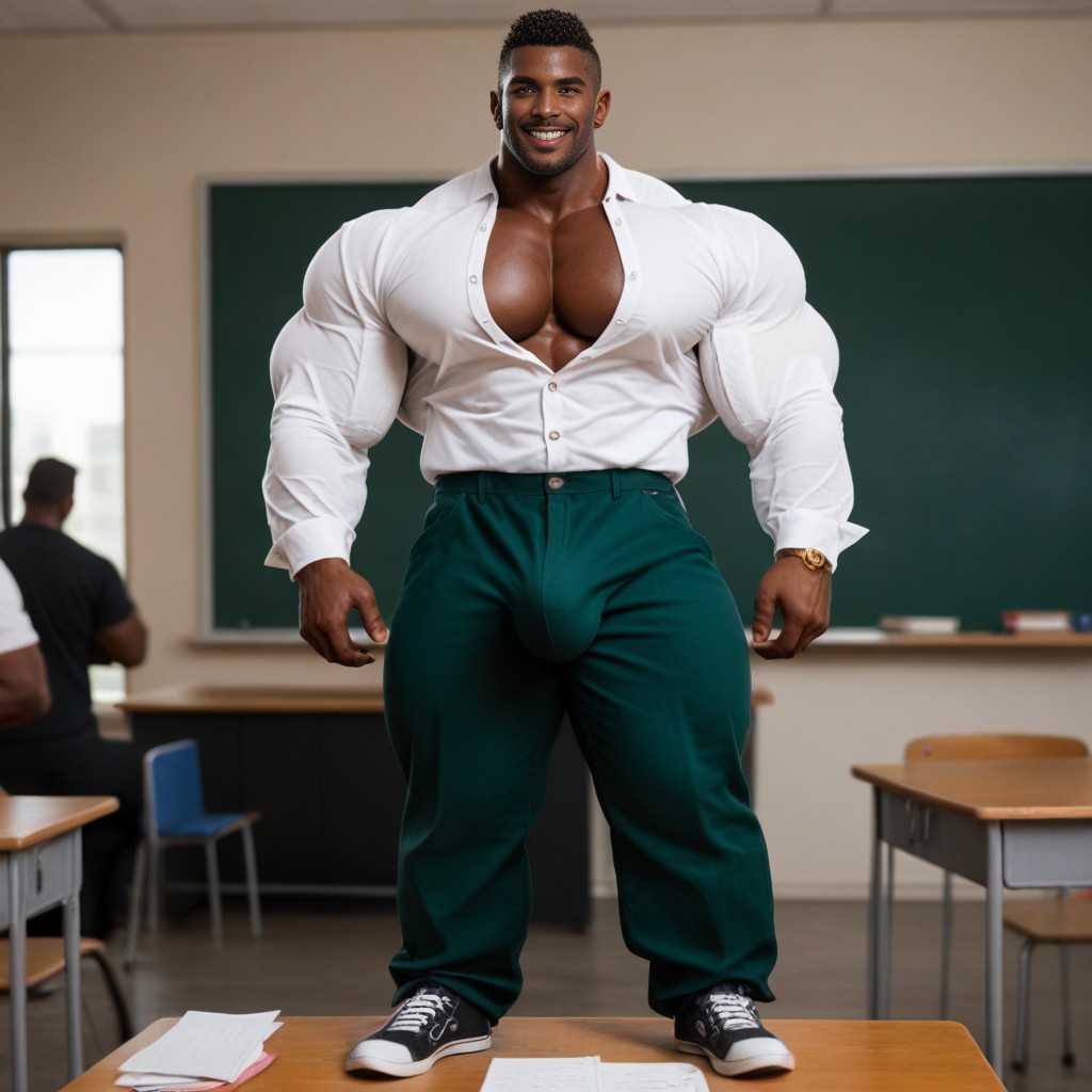 Muscular Legs, Office White Shirt, Sleeved AI Gay Porn