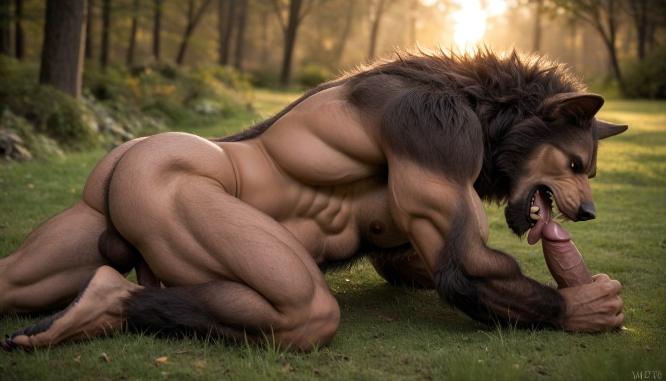 Bending Over, Muscular, Side View AI Gay Porn