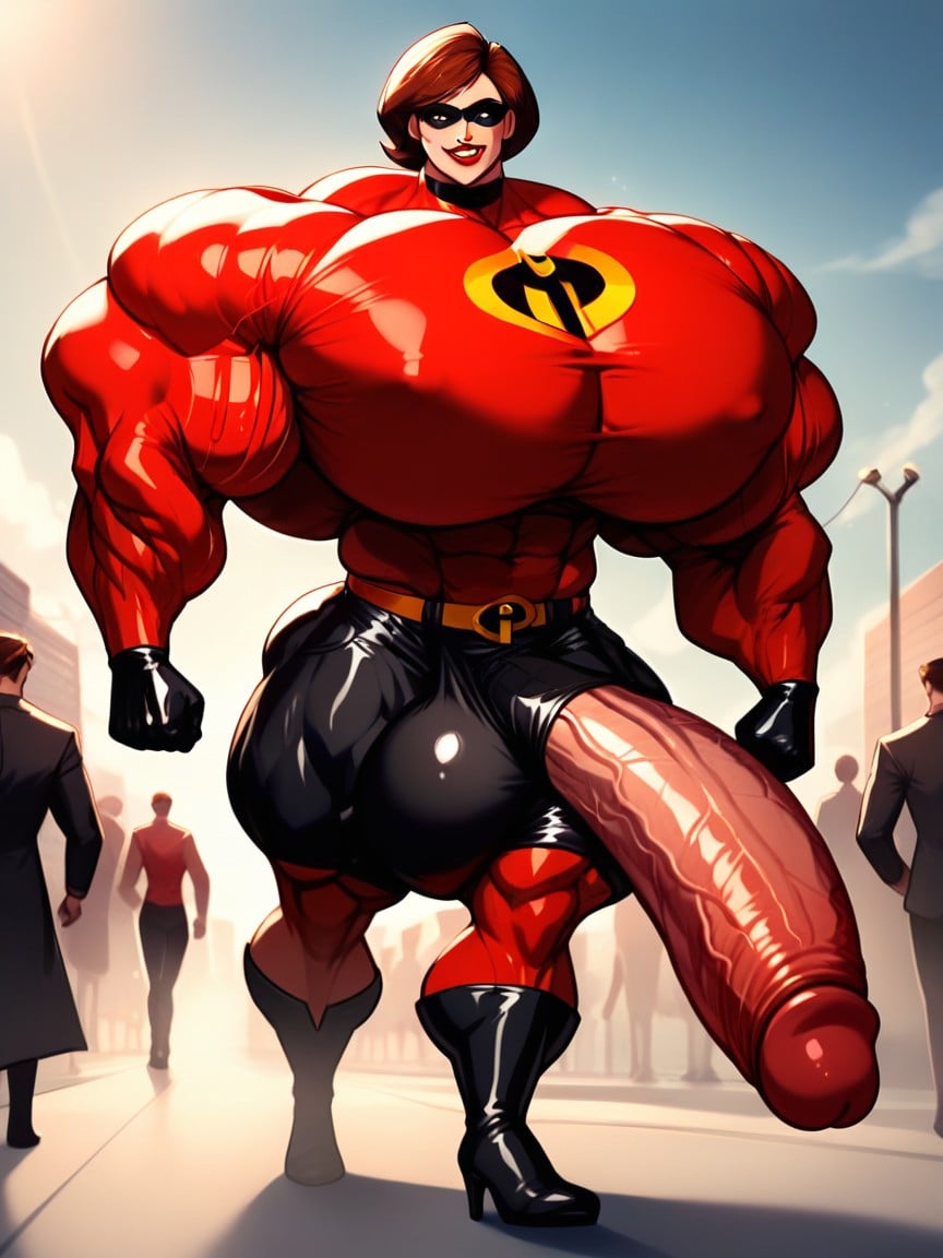 Gigantic Breast, 1 Person, Domino Mask Shemale AI Porn