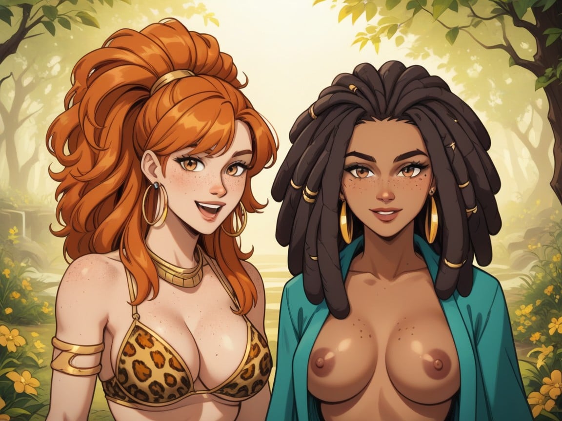 Ultra Detailed, Long Ginger Dreadlocks, Wild West Prostitute AI Porn