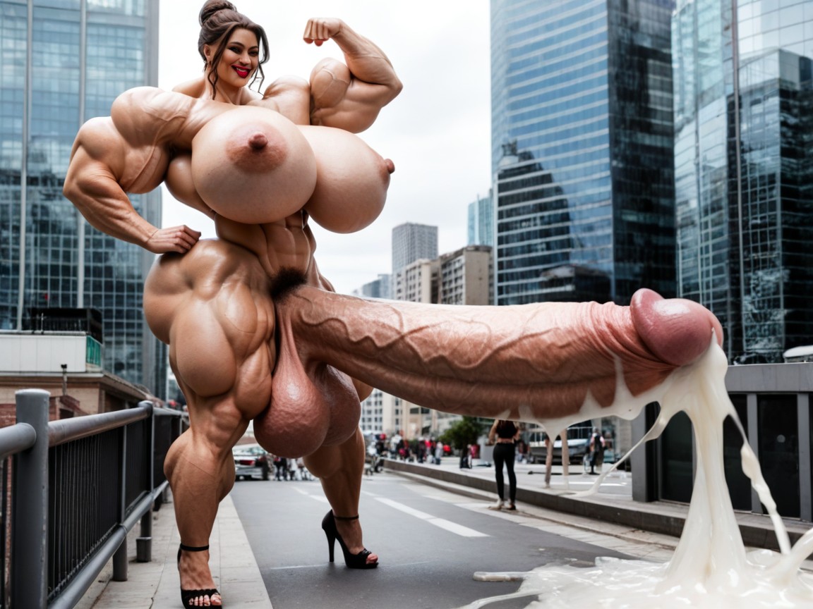 Futa On Female, Bangs, Gigantic Shemale AI Porn