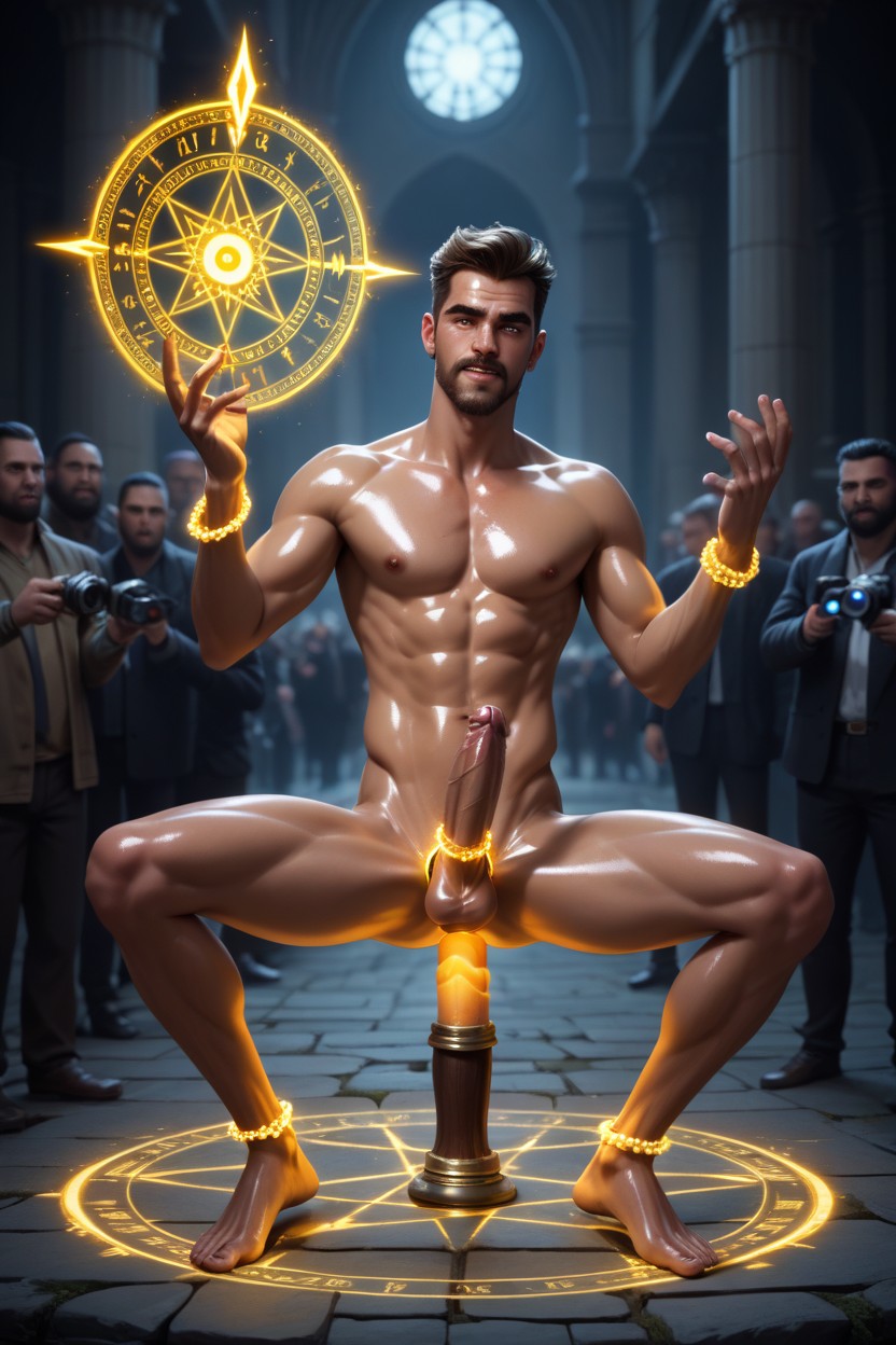 Magic Staff, Glowing Cock Ring, Magic Float AI Gay Porn