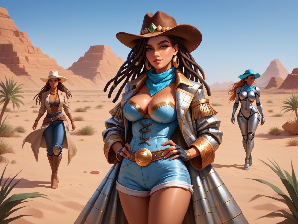 Desert Oasis Background, Desert, Round Ass Hentai AI Porn