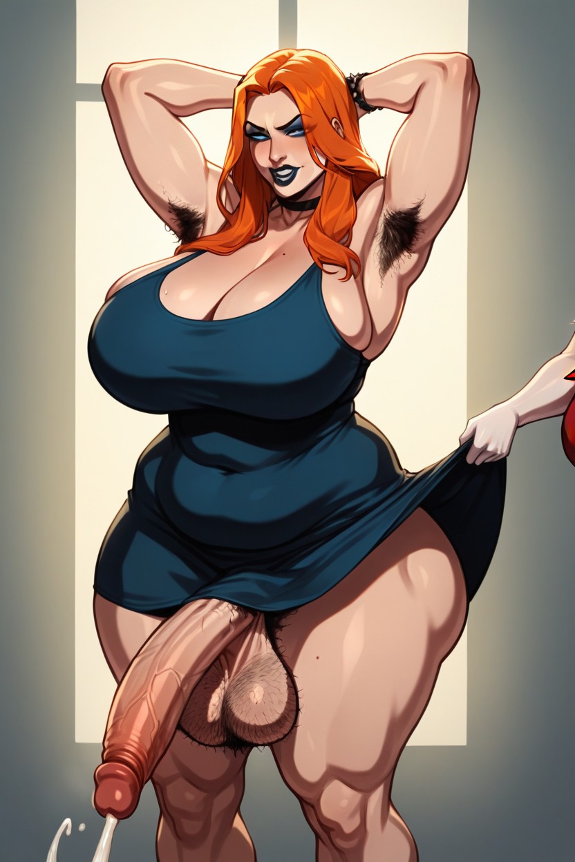 Curvy Hips, Cumming, Looking At Viewer Shemale AI Porn