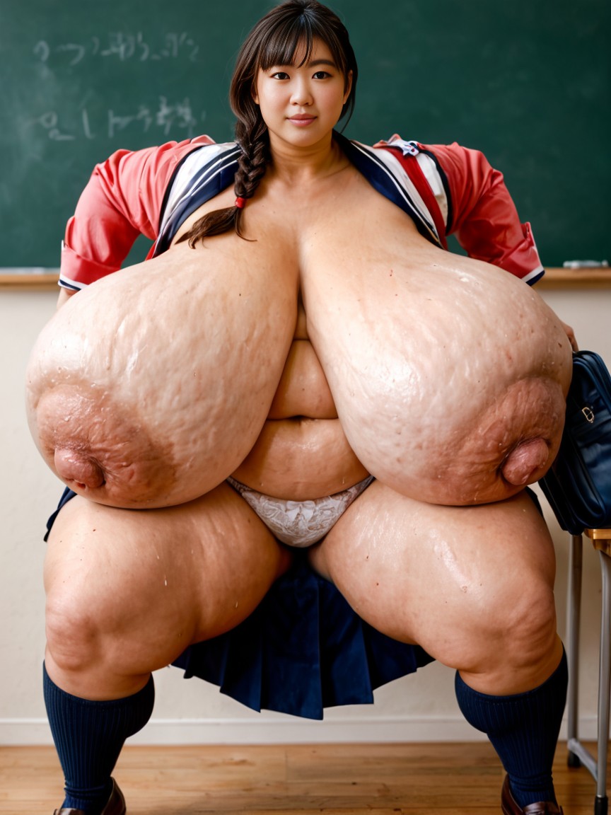 Gigantic Breasts Reaches The Thighs, Excessive Huge, Less Skin Exposure AI Porn