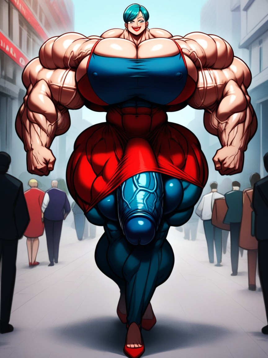 Hyper Gigantic Massive Penis, City, Gigantic Shemale AI Porn