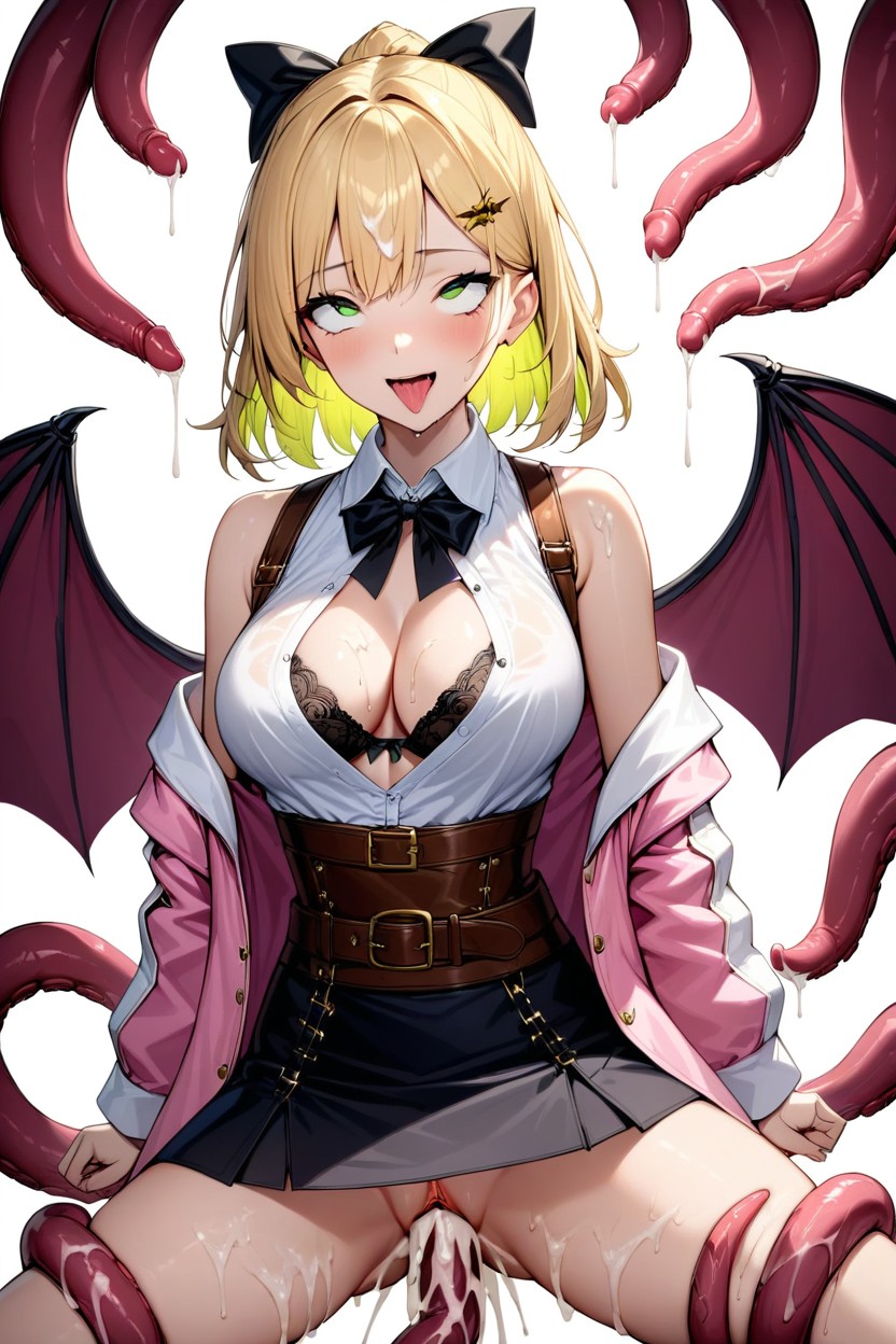 White Shirt, Green Eyes, 18+ Hentai AI Porn