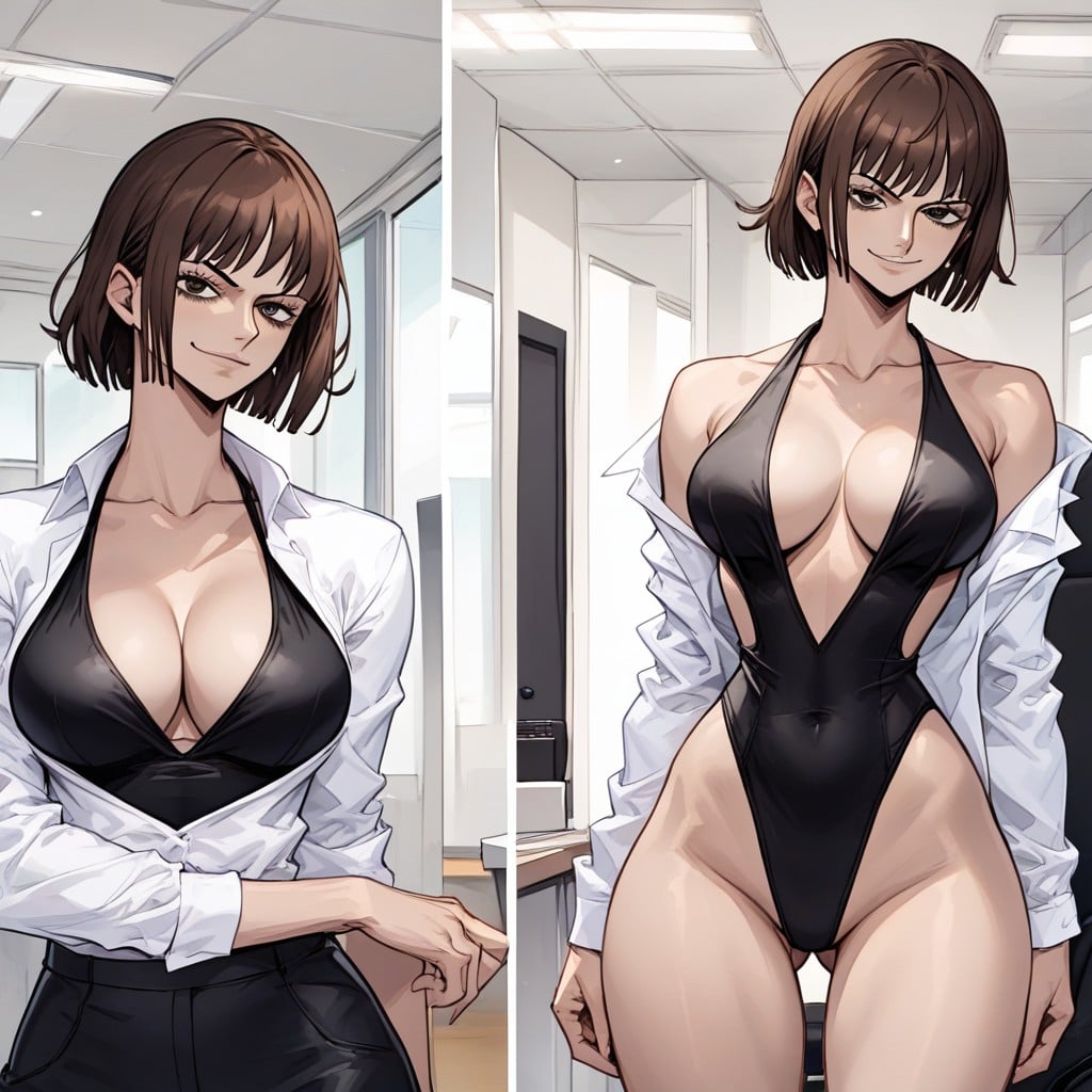 Crazy Horny Eyes, Model, Office AI Porn