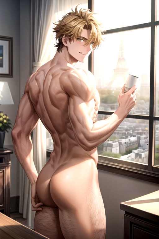 Tousled Hair, Parisian Apartment, Tousled Hair AI Gay Porn
