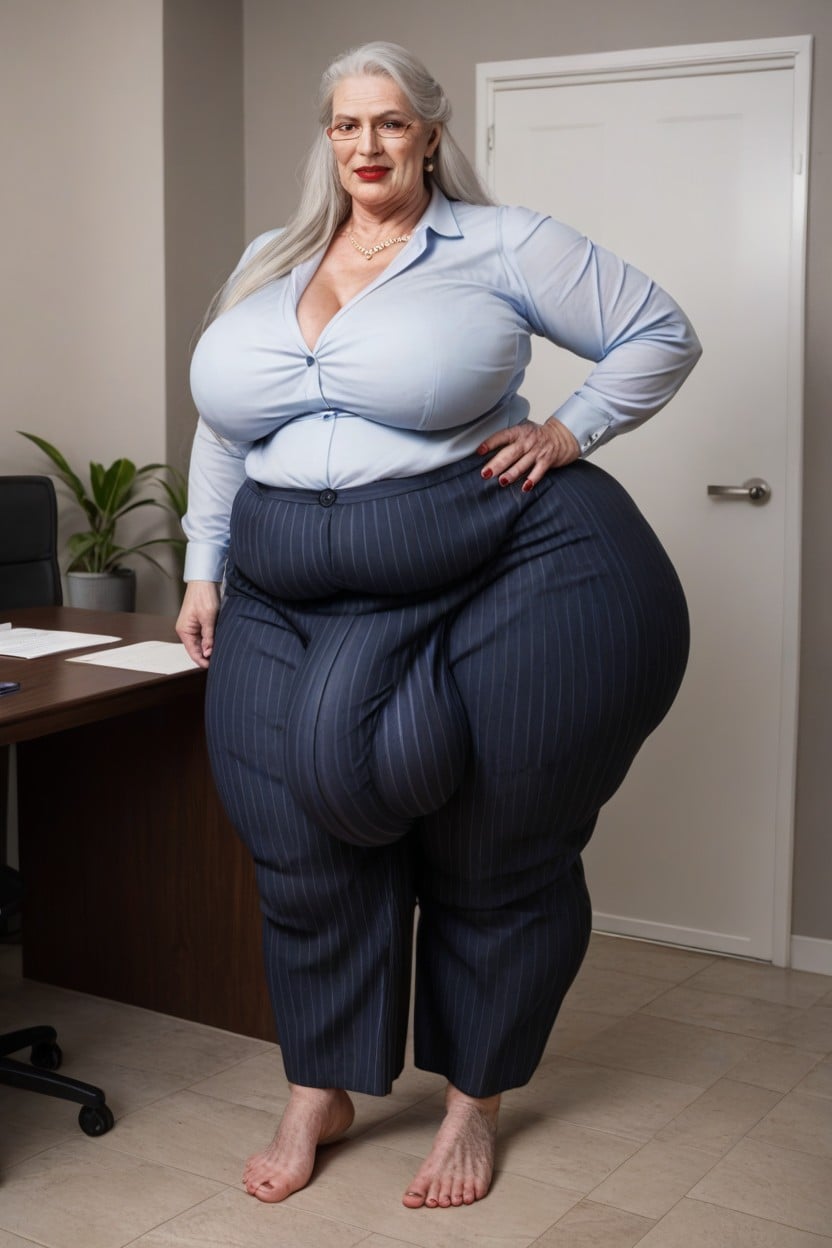 Gigantic Saggy Breast, Extreme Cellulite Hairy Feet Like A Hobbit, Giant Tall Futanari Shemale AI Porn