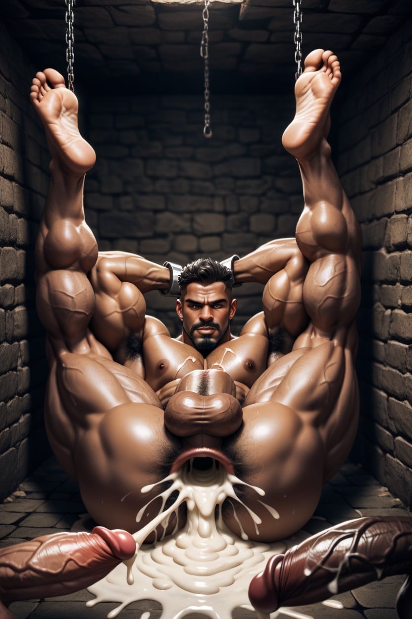 Oral, Huge Pecs, Hairy Armpits AI Gay Porn