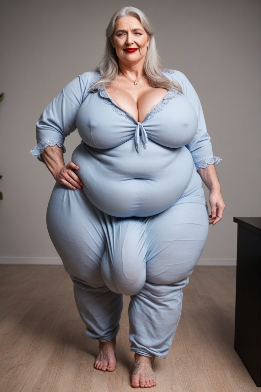 Gigantic Saggy Breast, Hair Down, Straight Shemale AI Porn