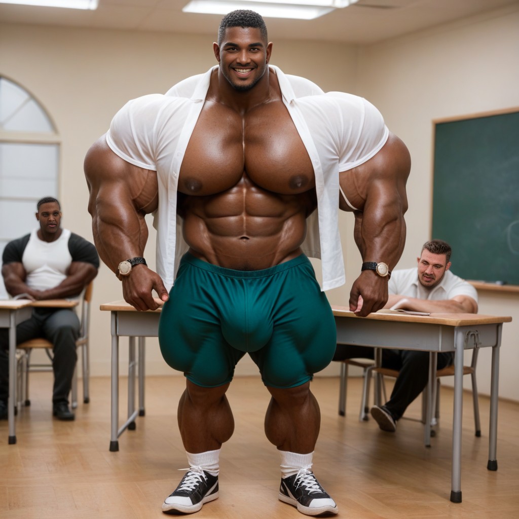 Full Body Length, Extremely Huge Chest, Full Body AI Gay Porn