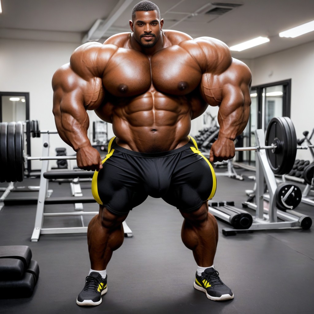 Massive Pecs, Muscular Legs, Clean Shaven AI Gay Porn