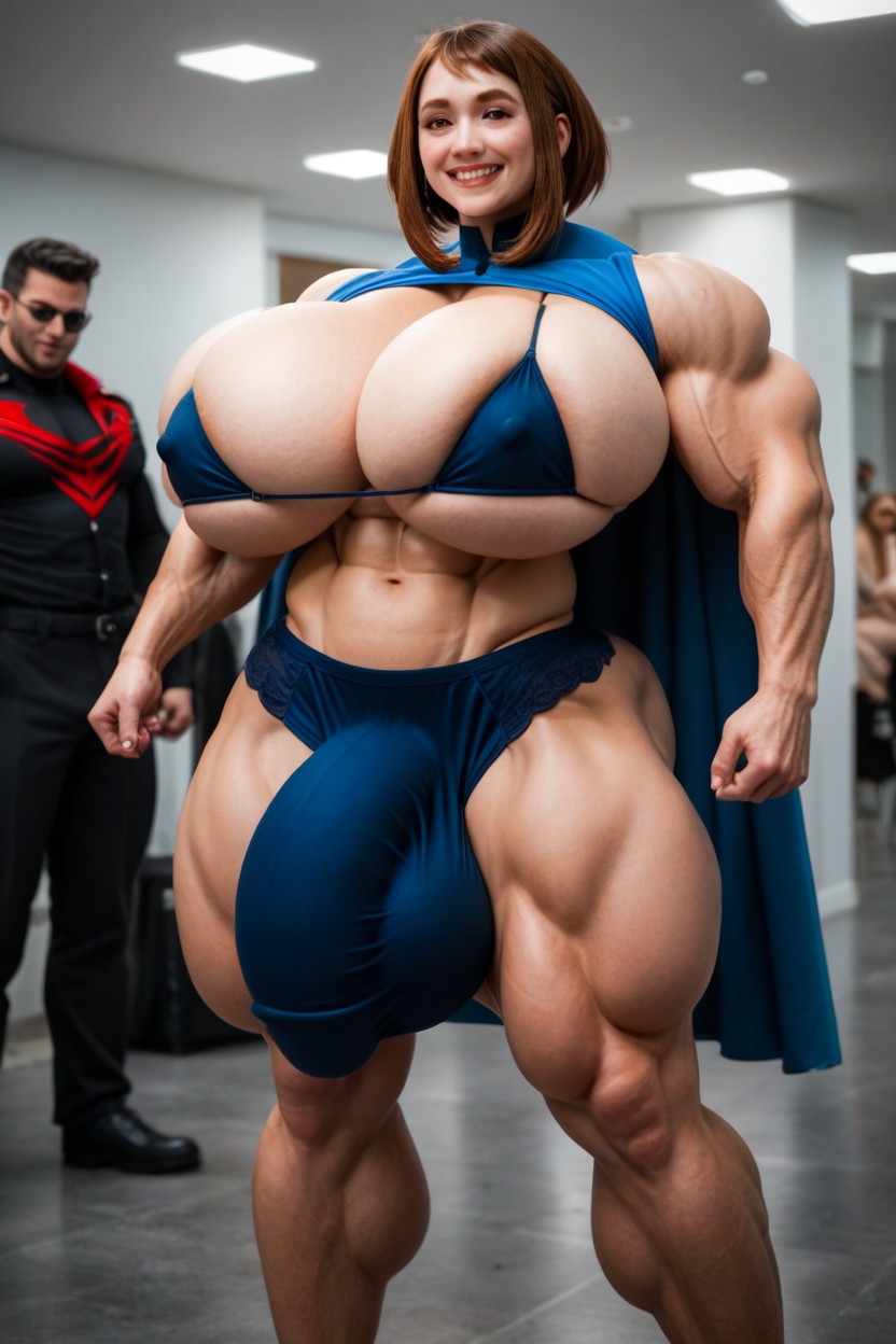Muscular, Ball Bra, Extremely Large Ass Shemale AI Porn