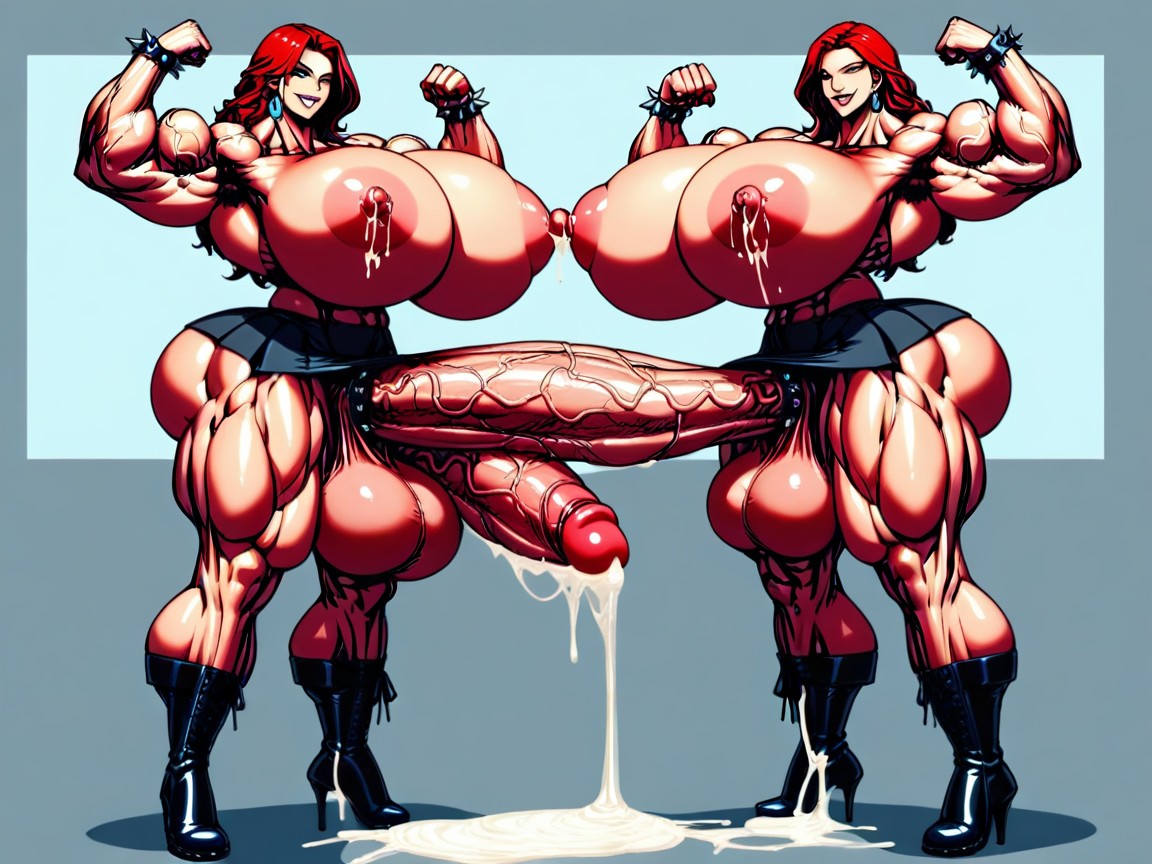 Naked, Toned, Massive Gigantic Balls AI Porn