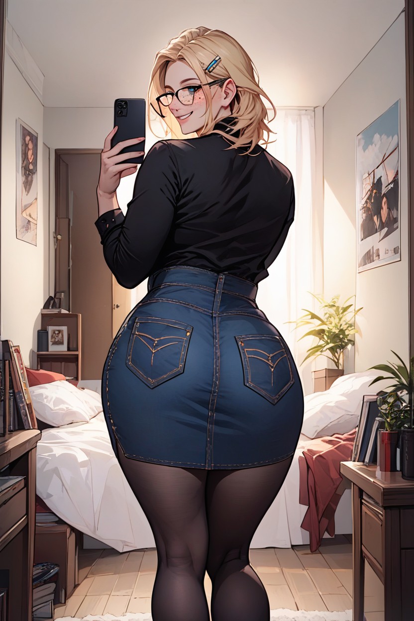 Thick, Cinematic, Glasses Hentai AI Porn
