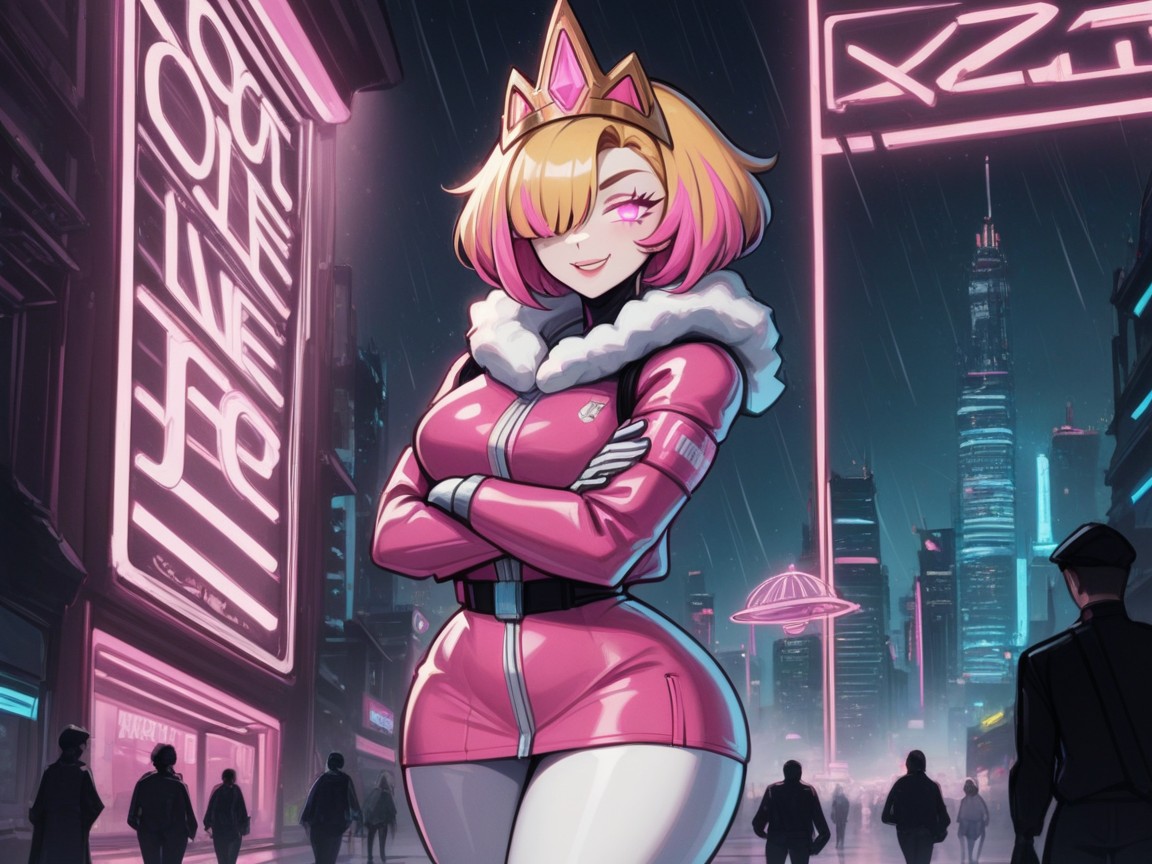 Sci-fi, Robot Queen, Futuristic Mansion Background AI Porn