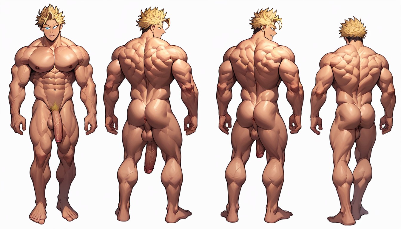Masculine, Back, Side AI Gay Porn