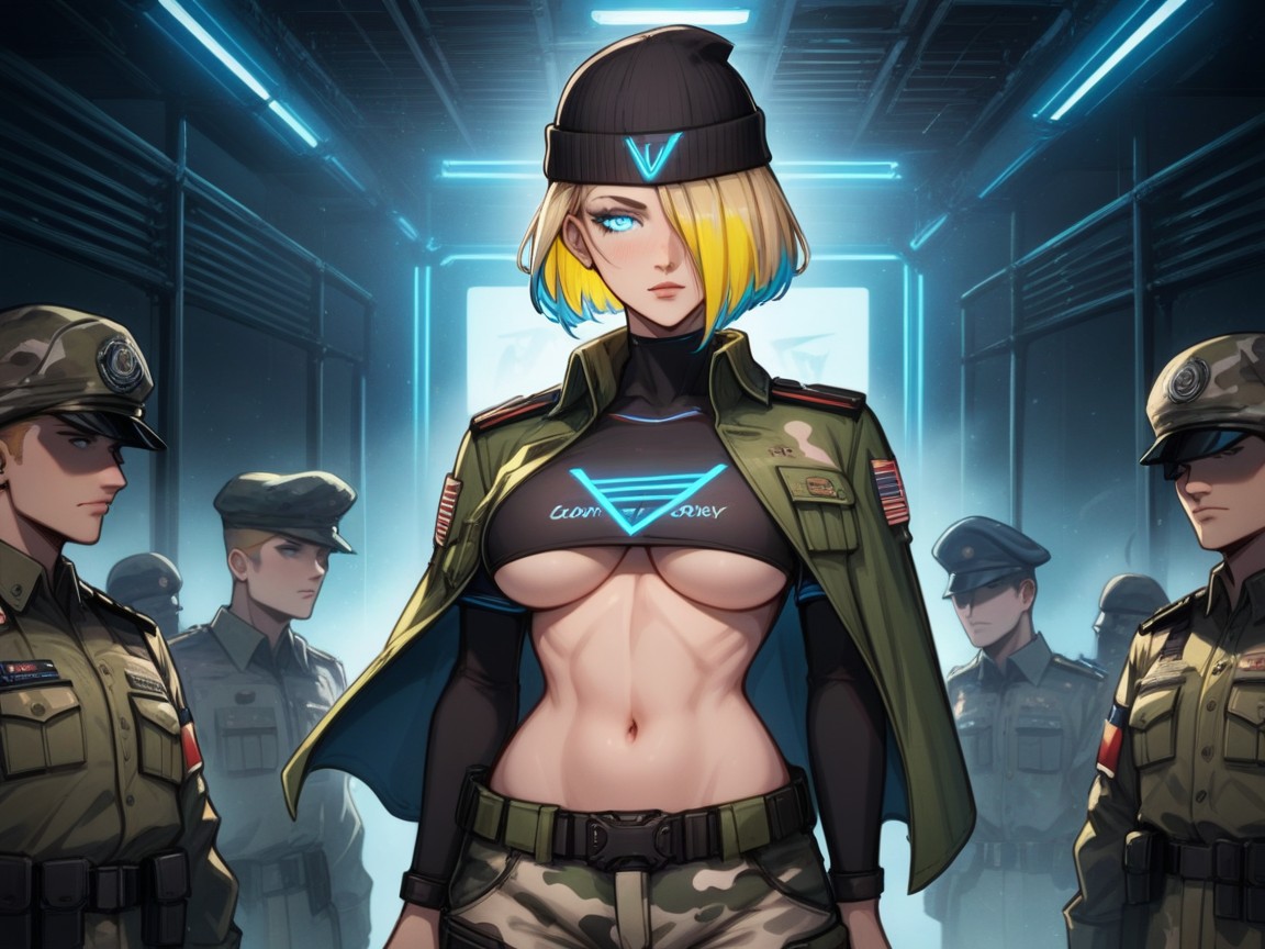 Stealth Cloak, Pale Skin, Blonde Hair AI Porn