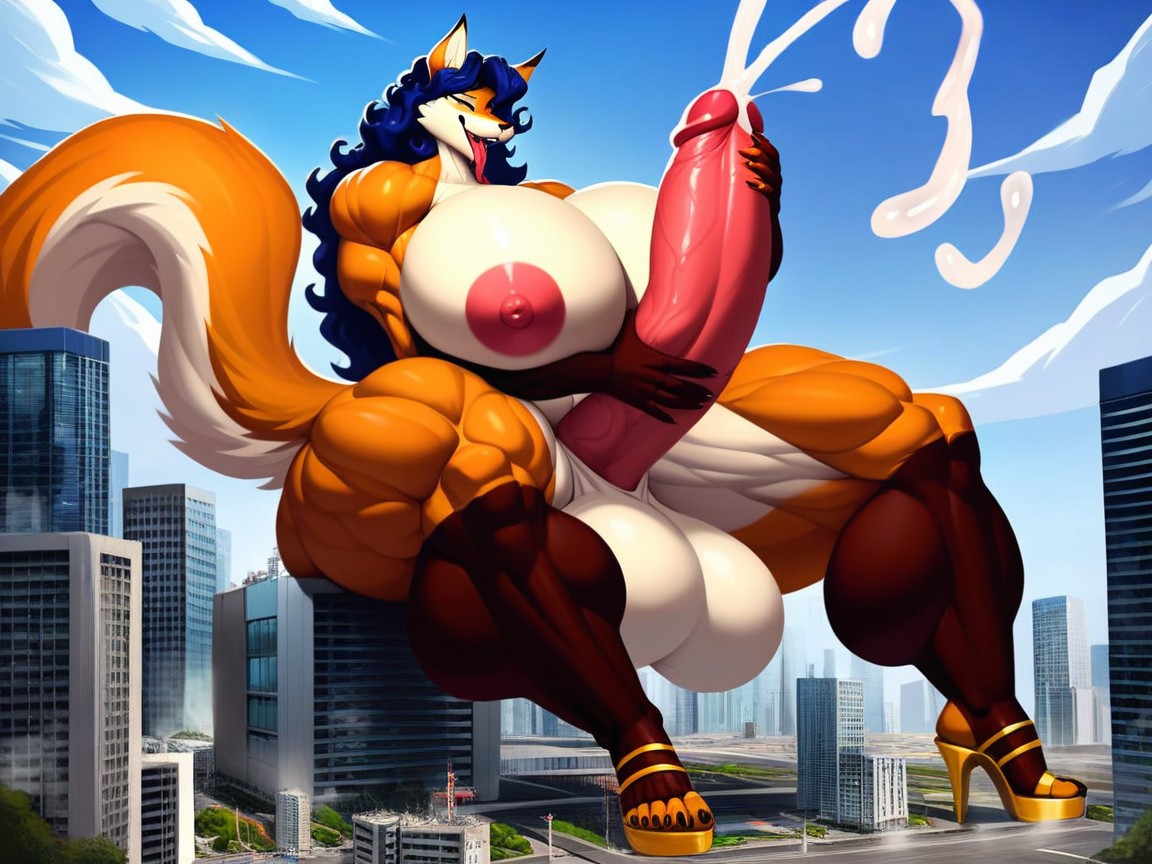 Huge Cock, Macro, Vieny Cock Furry AI Porn