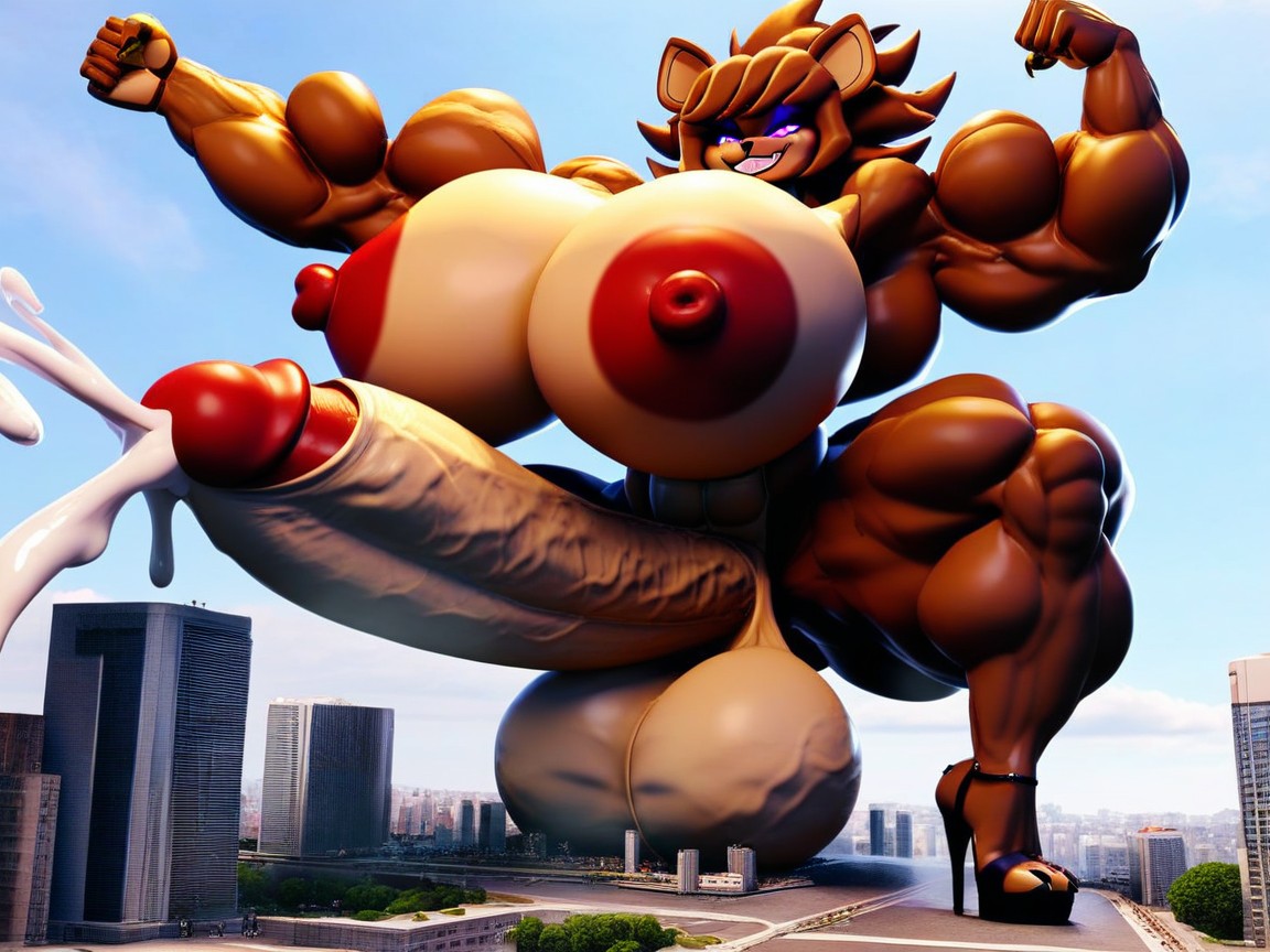 Gigantic, Holding Cock, Fredina From Fnaf Furry AI Porn