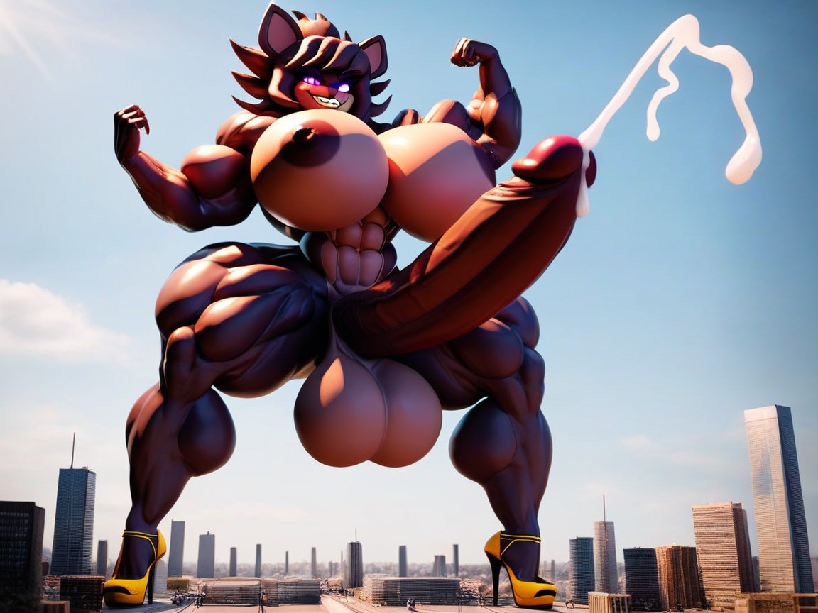 Big Boobs, Hyper Muscle, Thicc 퍼리 AI 포르노