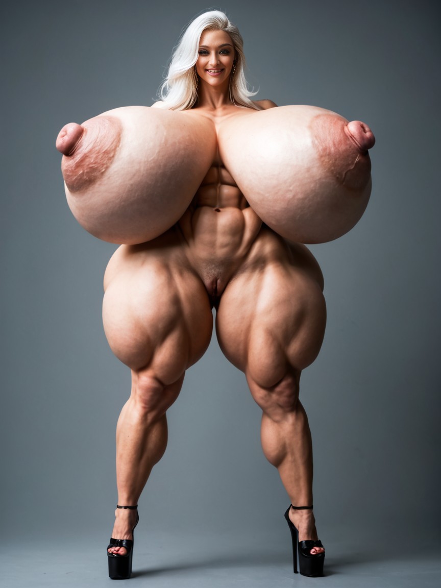 Extremely Large Ass, Extreme Striated Hyper Massive Muscle, Mega Wide Ass AI Porn