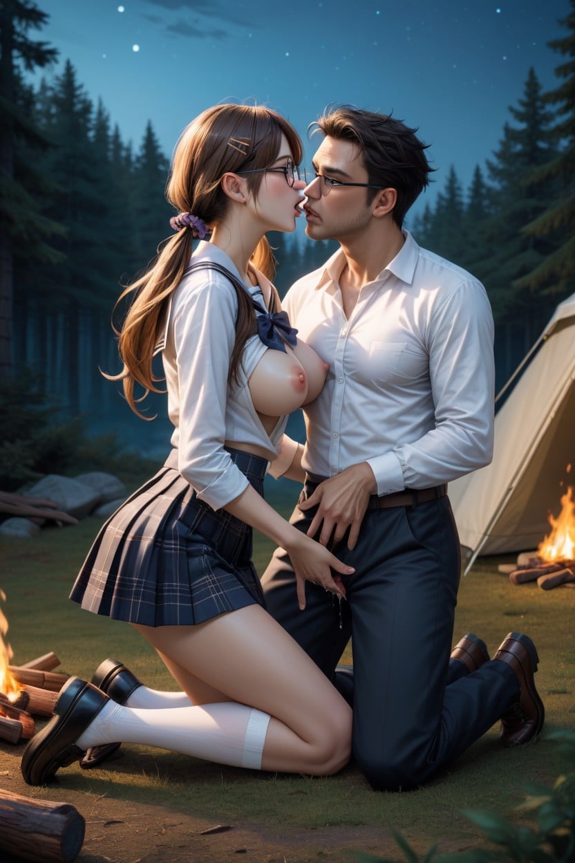 Campfire, Outside, Outdoors AI Porn