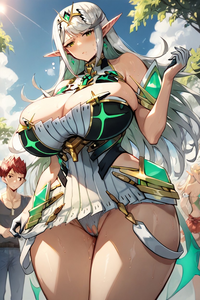 Hair Hairbun Blue, Form Fitting Clothes, Nfsw Hentai AI Porn