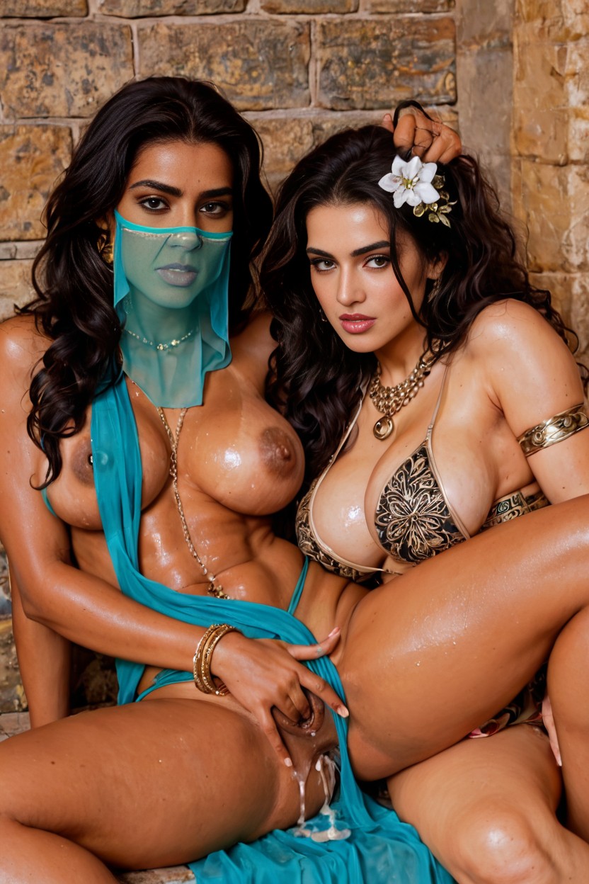 Third Woman Watching Jealous Expression, Hdr, Traditional Bangladeshi Sheer Clothes AI Porn